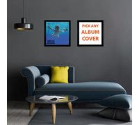 Nirvana Nevermind Album cover, poster, wall art. Print or Fully Framed Available. Actual size of original Vinyl Covers. (Framed)