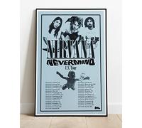 Nirvana Nevermind Never Mind Tour Poster Live Concert USA :: Huge 36"x24" Poster Print Similar (Slightly Larger) to A1 Size : Vintage Reproduction BRING YOUR WALLS TO LIFE !