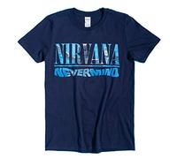 Nirvana Nevermind Official Tee T-Shirt Mens Unisex (Small) Blue