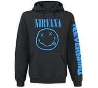 Nirvana Nevermind Smile Men Hooded Sweater Black L, 50% Cotton, 50% Polyester, Regular