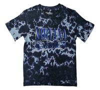 Nirvana T Shirt Nevermind Wavy Band Logo Official Unisex Dip Dye Purple M