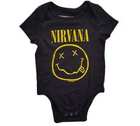 Nirvana Official Yellow Smiley Black Cotton Kids Baby Grow 18-24 Months Toddler