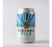 Nirvana - Pilsner Lager, 0.5% ABV, 12 x 330ml - Craft Beer with Crisp Saaz and Magnum Hops, SIBA National Gold 2025, IWSC Silver 2025, Great British Food Awards Bronze 2025 - Alcohol Free