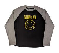 Nirvana - Raglan T-Shirt - Unisex - Long Sleeves Raglan Sleeve - X-Large - B500z