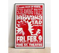 Nirvana Screaming Trees Tad 1990 Tour Live Concert : Huge 36"x24" Poster Print Similar (Slightly Larger) to A1 Size : Retro Reproduction BRING YOUR WALLS TO LIFE !