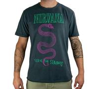Amplified Nirvana Serve The Serpants Mens T-Shirt in Charcoal (XX)