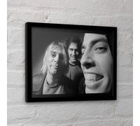 Nirvana Smile Framed Poster in Black Nirvana Black