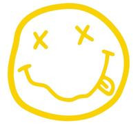 Nirvana Smiley Face Grunge Kurt Cobain L 0166 (Yellow) // Sticker OEM JDM Style Vinyl Transfer