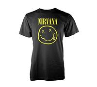 Nirvana - Yellow Happy Face - T-Shirt - black - XXL - 100% Cotton,Jersey XXL