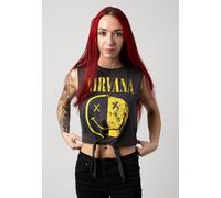 Nirvana - Spliced Smiley Knot Charcoal - Tank - grey - XL - 100% Cotton XL