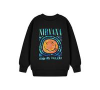 Nirvana Sweatshirt | Unisex Kids Black | Official Merch | Size: 3-4 Years Nirvana Black 3-4 Years