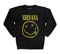 Nirvana Sweatshirt: Yellow Happy Face OFFICIAL NEW