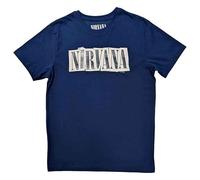 Nirvana T Shirt Box Band Logo Official Unisex Denim Blue M