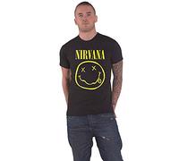 Nirvana T Shirt Classic Face Album Band Logo Official Mens Black