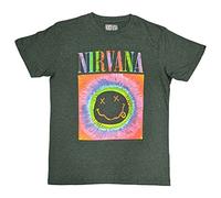 Nirvana T Shirt Glow Box Smile Band Logo Official Unisex Green XL