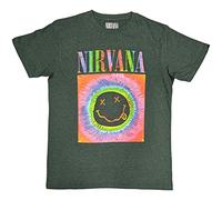 Nirvana T Shirt Glow Box Smile Band Logo Official Unisex Green XXL