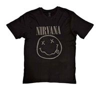 Nirvana T Shirt Hi-Build Band Logo new Official Unisex Black L