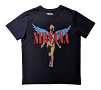 Nirvana T Shirt in Utero Angelic Band Logo Official Mens Black L