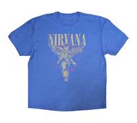 Nirvana T Shirt in Utero Band Logo Official Unisex Light Blue L