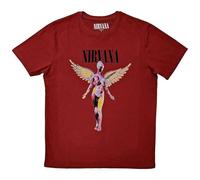 Nirvana T Shirt in Utero Band Logo Official Unisex Red L