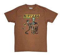 Nirvana T Shirt Incesticide Band Logo new Official Unisex Brown