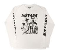 Nirvana T Shirt Incesticide Band Logo new Official Unisex White Long Sleeve