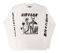 Nirvana T Shirt Incesticide Band Logo new Official Unisex White Long Sleeve