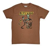 Nirvana T Shirt Incesticide Band Logo Official Unisex Brown M