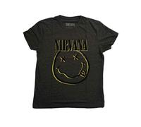 Nirvana T Shirt Inverse Smile Band Logo new Official Brindle