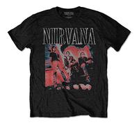 (XXL, Black) Nirvana Kris Standing Photo T Shirt