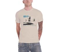 Nirvana T Shirt Live at Reading Band Logo Official Licensed Mens Sand
