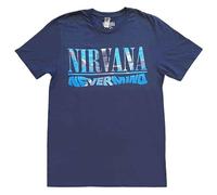 Nirvana T Shirt Nevermind Band Logo Official Mens Navy Blue XL