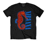 Nirvana T Shirt Seahorse Band Logo new Official Unisex Black