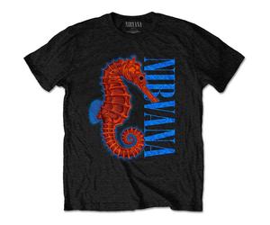 Nirvana T Shirt Seahorse Band Logo new Official Unisex Black