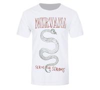 Nirvana T-Shirt Serpent Snake Band Official White New