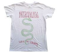 (S, White) Nirvana Serve The Servants T Shirt