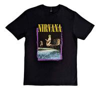 Nirvana T Shirt Stage Jump Band Logo new Official Mens Black