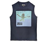 Nirvana Tank Top Muscle T Shirt Nevermind Album Band Logo Official Unisex Navy L