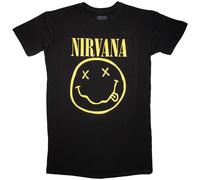 Nirvana Yellow Grunge Face T Shirt Dress S
