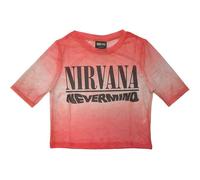 (XS, Pink) Nirvana Nevermind Mesh Crop Top