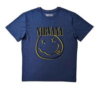 Nirvana T Shirt Inverse Smile Band Logo Official Unisex Sky Blue M
