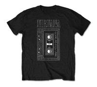 Nirvana T Shirt Come As You are Tape Band Logo Official Mens Black M