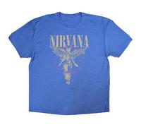 Nirvana Uterus Unisex Official Logo T Shirt Light Blue, Blue, L
