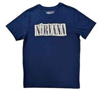 Nirvana T Shirt Box Band Logo Official Unisex Denim Blue M
