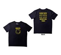 Nirvana T-shirt Happy Face Smile Flower Sniffin Kurt Cobain – Official Mens Black S–5XL