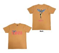 Nirvana T-Shirt In Utero Angel – Unisex, Back Print, Short Sleeves – Medium Orange