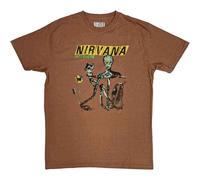 Nirvana T Shirt Incesticide Band Logo Official Unisex Brown XL