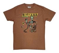 Nirvana T Shirt Incesticide Band Logo Official Unisex Brown XXL