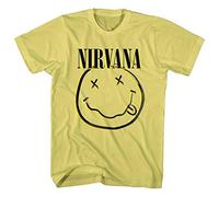 Nirvana - Unisex Adult Smiling T-Shirt (3XL) (Yellow), lemon tree