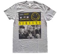 Nirvana Unisex T-Shirt Bleach Cassettes Grey (L)
